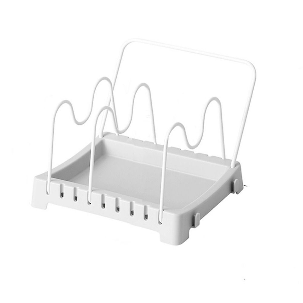 

Прочный органайзер для крышек кастрюль, переносная полка для крышек кастрюль, многофункциональный шкаф для хранения посуды серый