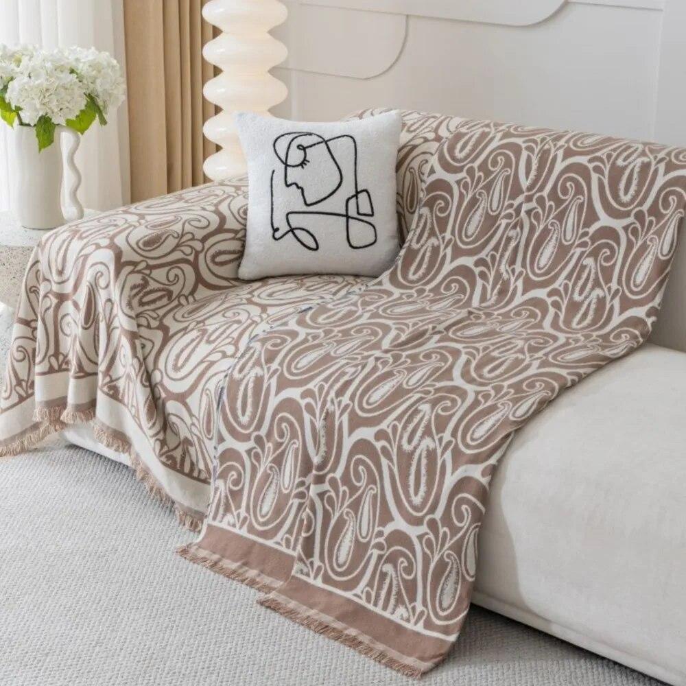 Paisley Sofa Cushion Cover Double Side Couch Cover Sofa Slipcover Universal Anti-cat Sofa Cover 1.2.3.4 Seat Bandanna Blanket