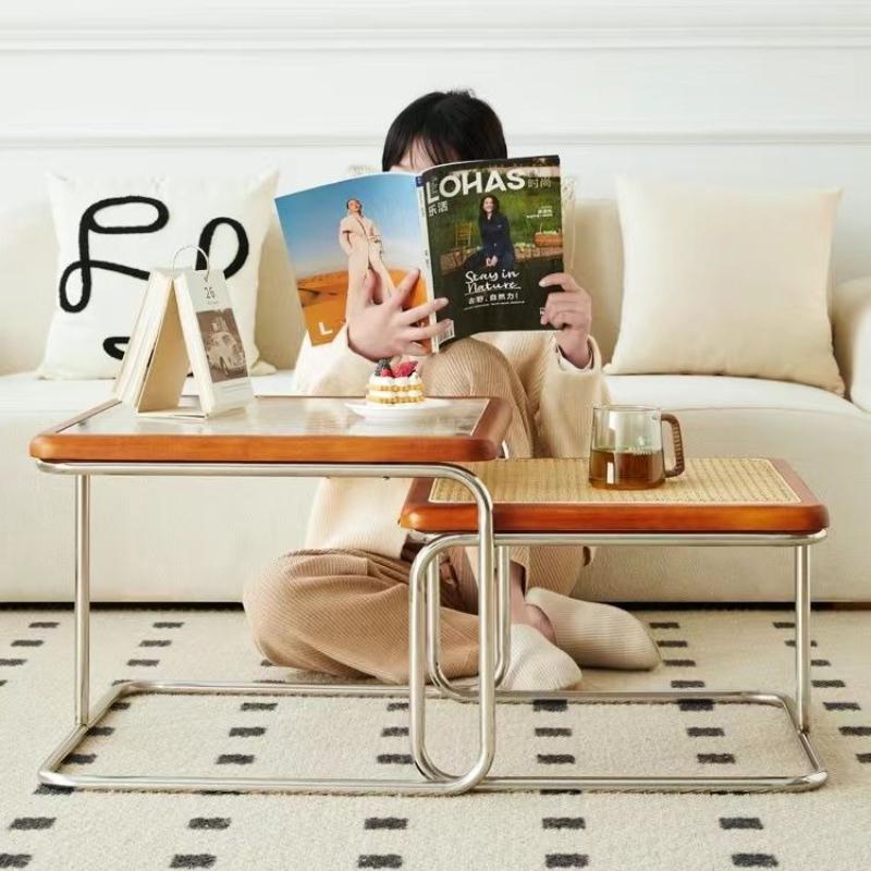 Nordic Coffee Table Living Room Small Side Table Light Luxury Modern Bedroom Nightstand Creative Home Decoration Furniture