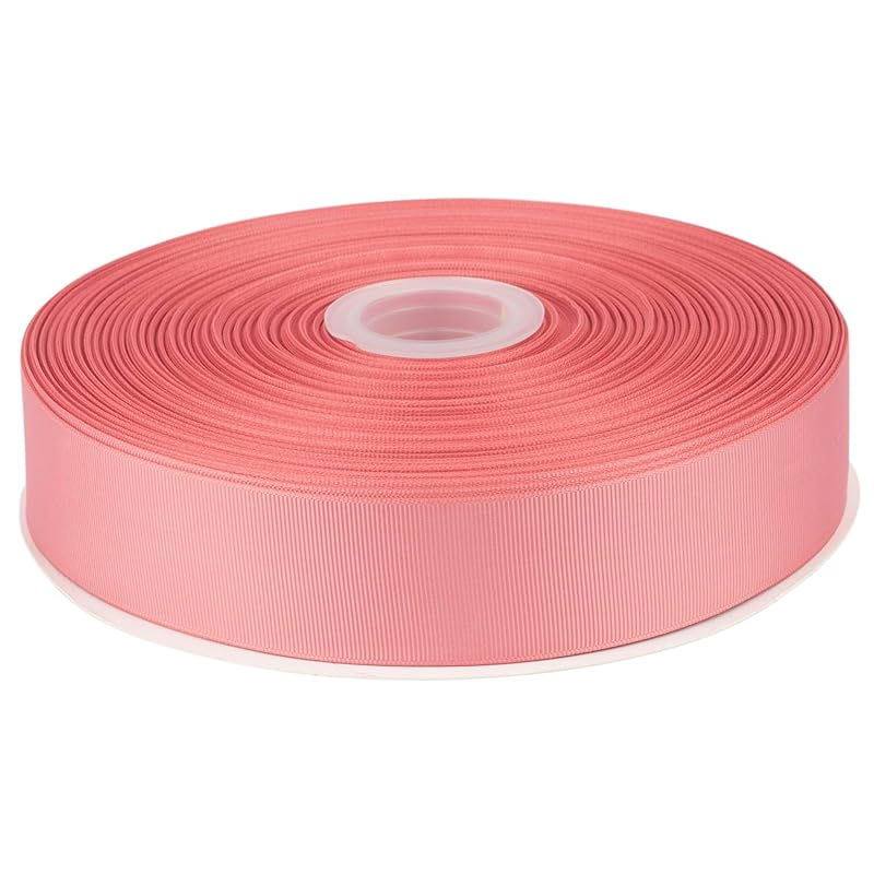 

[Tekdeere]Width 38mm solid dusty rose grosgrain ribbon, perfect for gift wrapping, sewing, hair accessories, wedding decorations - 91m/roll