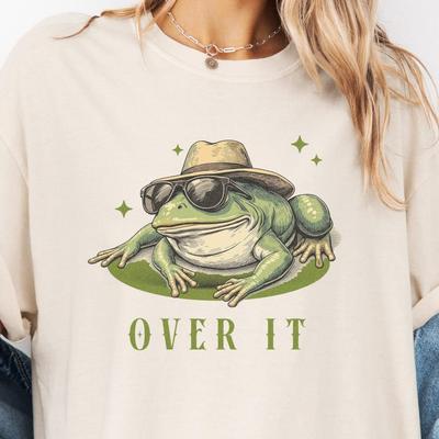 Funny Frog T-Shirt: Retro Froggy Meme, Over It Vibes