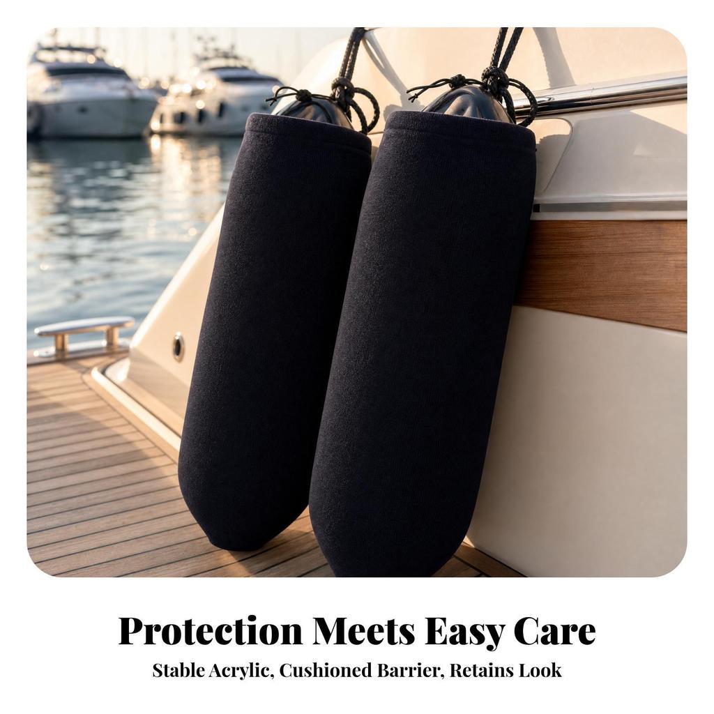 Acrylic Dock Guard Cover with Drawstring Closure Protecting Marine