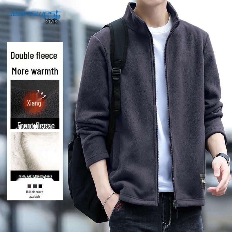 JEANSWEST Veste Polaire Épaisse Automne Hiver pour Homme