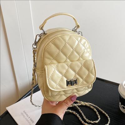 Retro Niche Trend Mini Backpack Women'S Diamond Chain Casual Small Backpack