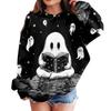 Kids Halloween Print Hoodie Pullover Sweatshirt for Boys Girls Casual Wear