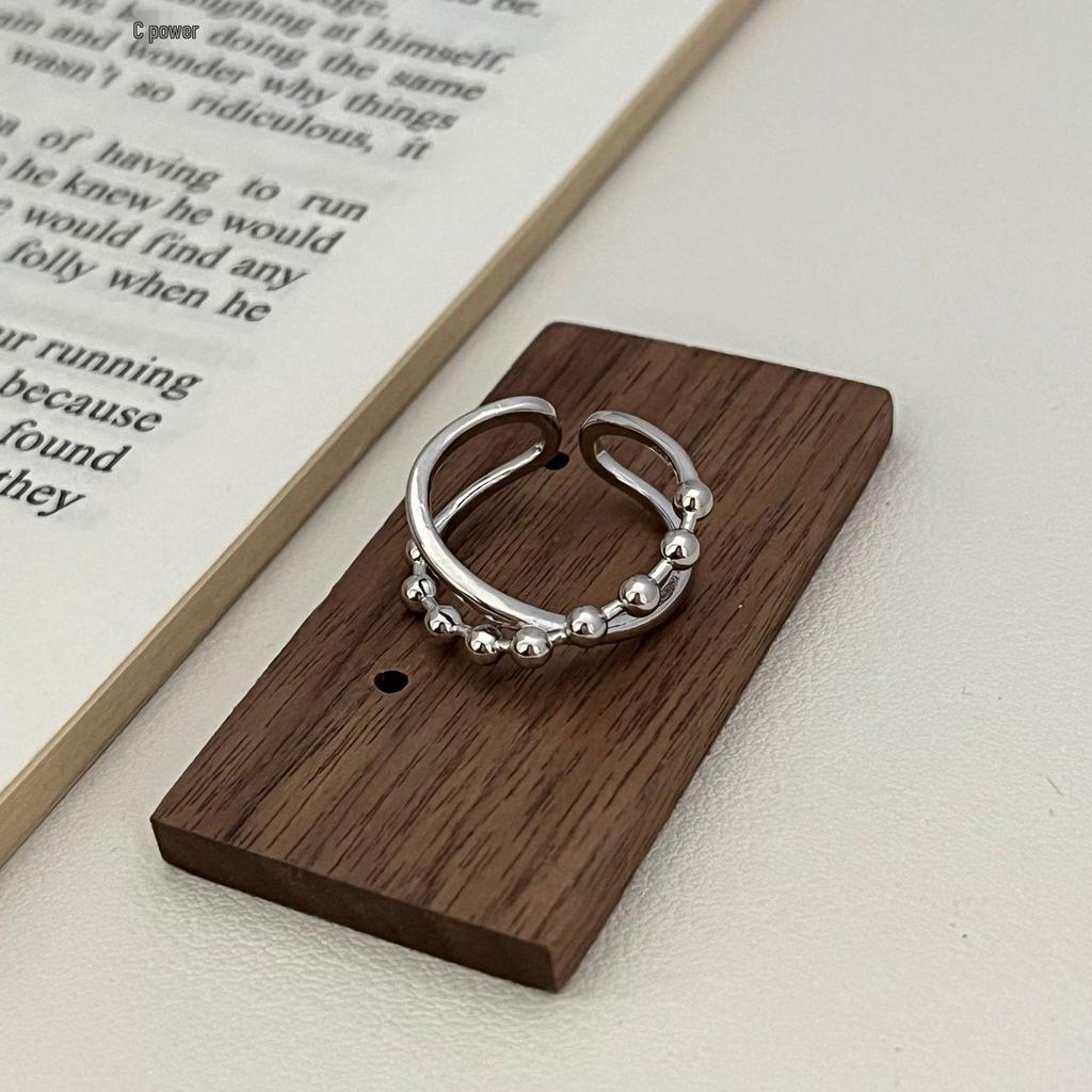 Retro Geometric Mobius Multi-layer Open Ring