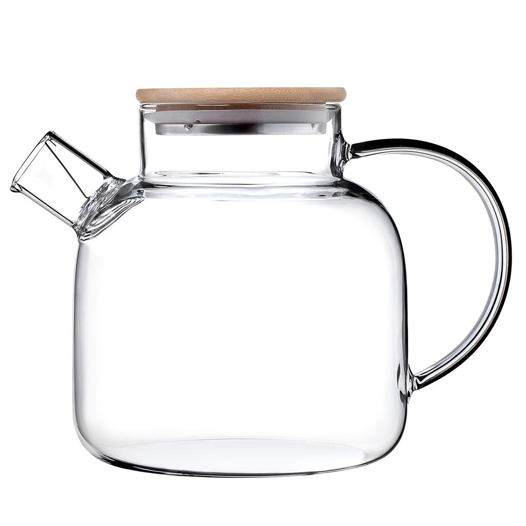 KADAX Dzbanek Szklany 1,5L Z Pokrywą Spiralą Do Herbaty Wody Kompot Zaparzacz