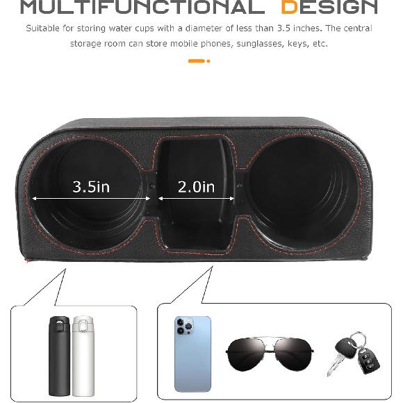 Cup Holder for Car,Car Accessories Car Cup Holder,Car Seat Gap Filler with Cup Holder,Extra Cup Holder for Car,Multifunctional Car Seat Organizer Cup