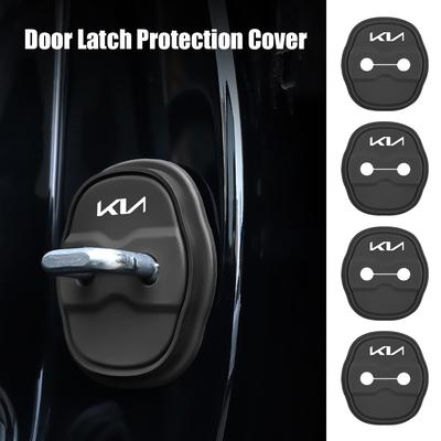 2/4pcs Car Door Mute Damping Cushion Silicone Door Lock Buckle Door Protective Cover For Kia Sportage Rio 3 Soul Picanto EV6 K2