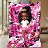 Purple Dreamscape Theme blanket Lightweight Warm Flannel Blanket Decorative Throw Blanket for Home Decoration