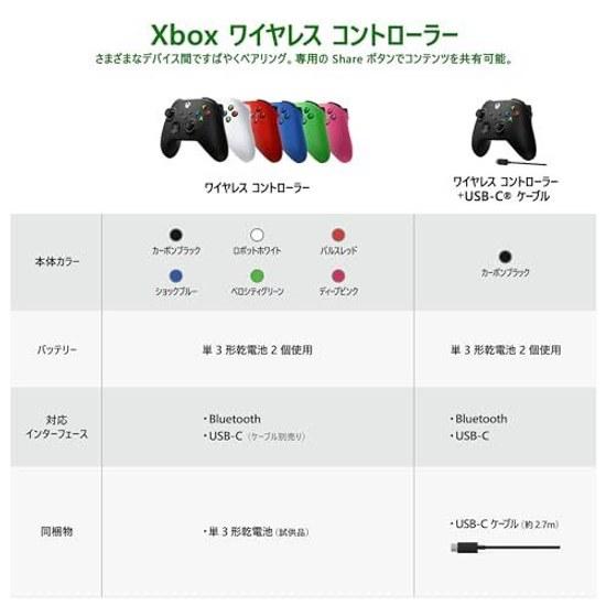 Genuine Xbox Wireless Controller + USB-C Cable
