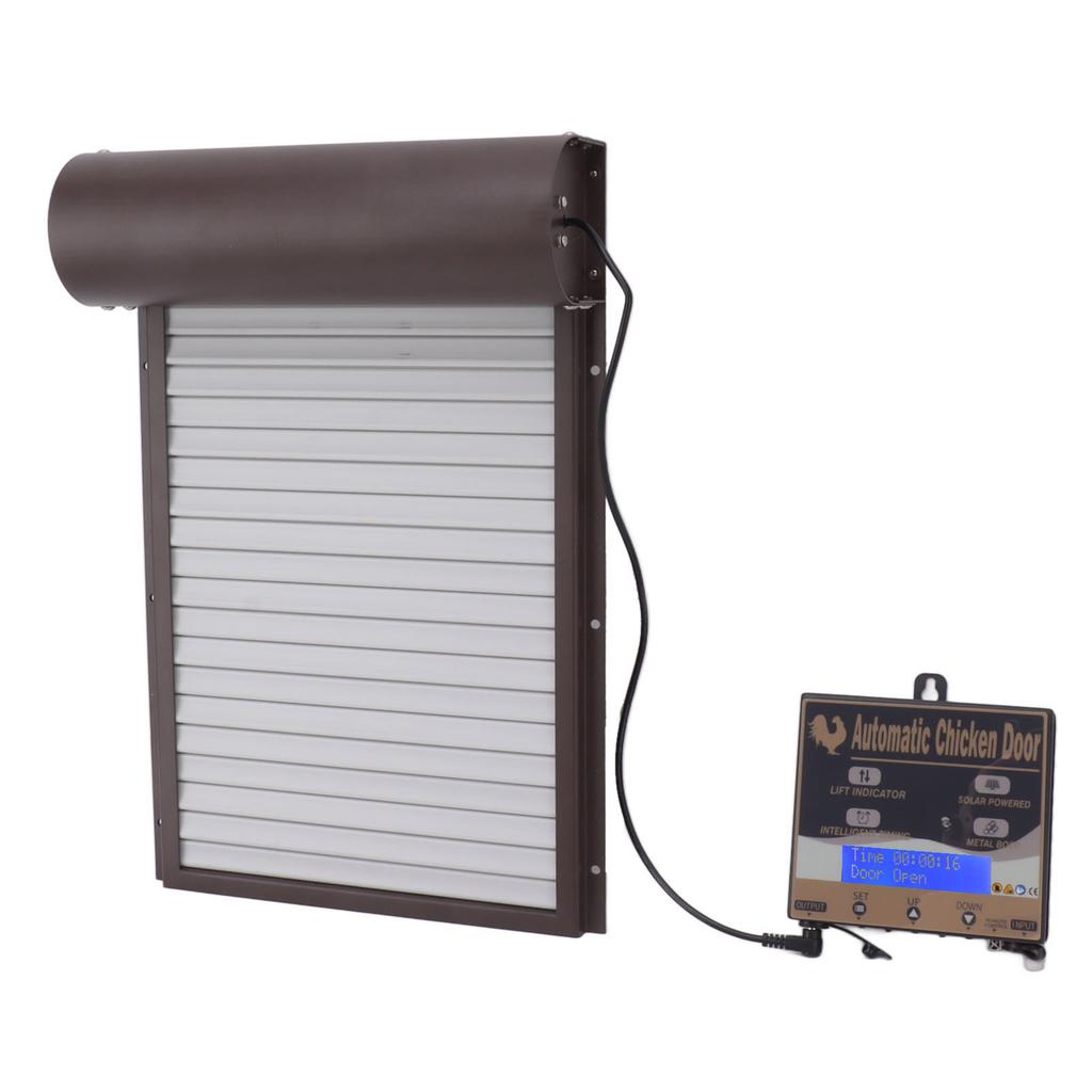 Automatická dvířka kurníku Programovatelný hliníkový otvírač dvířek kurníku s časovačem, světelným senzorem a dálkovým ovládáním 3 režimy