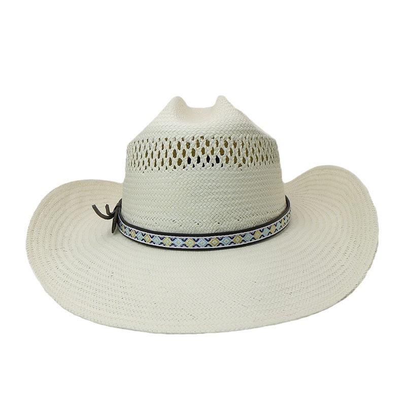 Hand-Woven Straw Hand-Woven Western Panama Cowboy Hat Knight Hat Beach Visor Hat Men