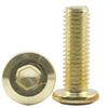 Gold-Plated Flat Head Hex Socket Screws, Chamfered 304 Stainless Steel, Sizes M4-M10