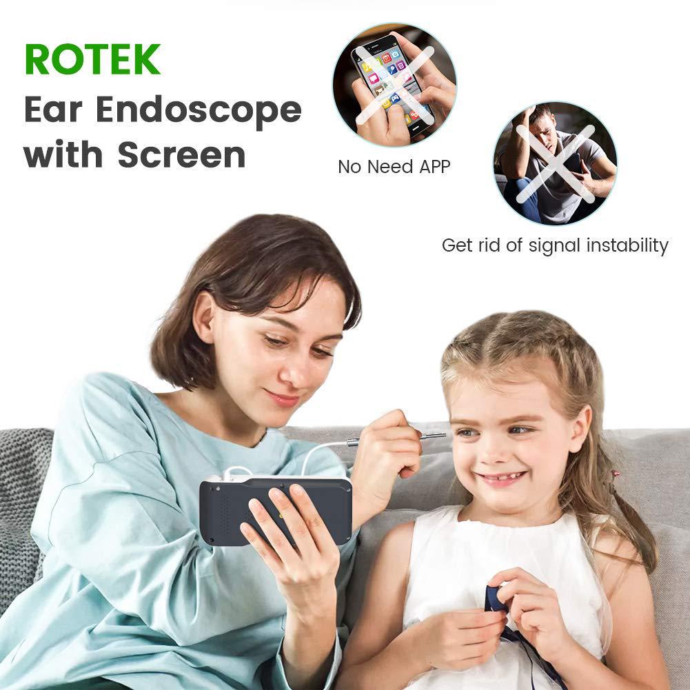 4.5-inch Ultra HD Otoscope with Screen, 3.9mm Illuminating Ear Cleaning Endoscope