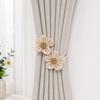 Handmade Crochet Flower Curtain Tieback, No Drilling Window Curtain Holders Ties Backs, Decorative Drape Curtain Holdbacks for Home Bedroom