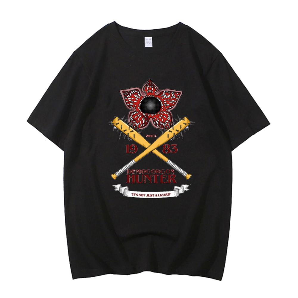 Eddie Munson The Demogorgon T Shirt Men Women Cannibal Flower Monster Hawkins High Street High Quality Cotton Tshirts