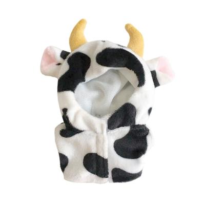 Niannyyhouse 10cm Doll Clothes, Cotton Doll Clothes, Cow Outfit, Hoodie, for Stuffed Animals, Doll Baby Clothes, Black and White Floral Design,