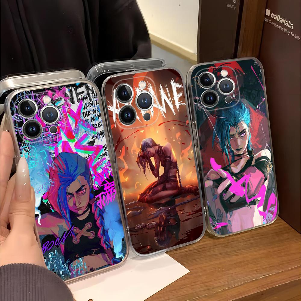 Anime Arcane Jinx-Vi Phone Case For iPhone 16 15 14 11 12 13 Mini Pro XS Max Cover 6 7 8 Plus X Funda Shell