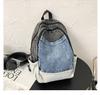 Schoolbag Japanese Vintage Denim Backpack Women's Large Capacity Lightweight Outdoor Travel Backpack Student Class Commuter School Bag
