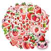 35pcs Cute Strawberry Stickers Playful Cute  Stickers Animal Stickers For Notebook Luggage Mobile Phone Cup Laptop Guitar