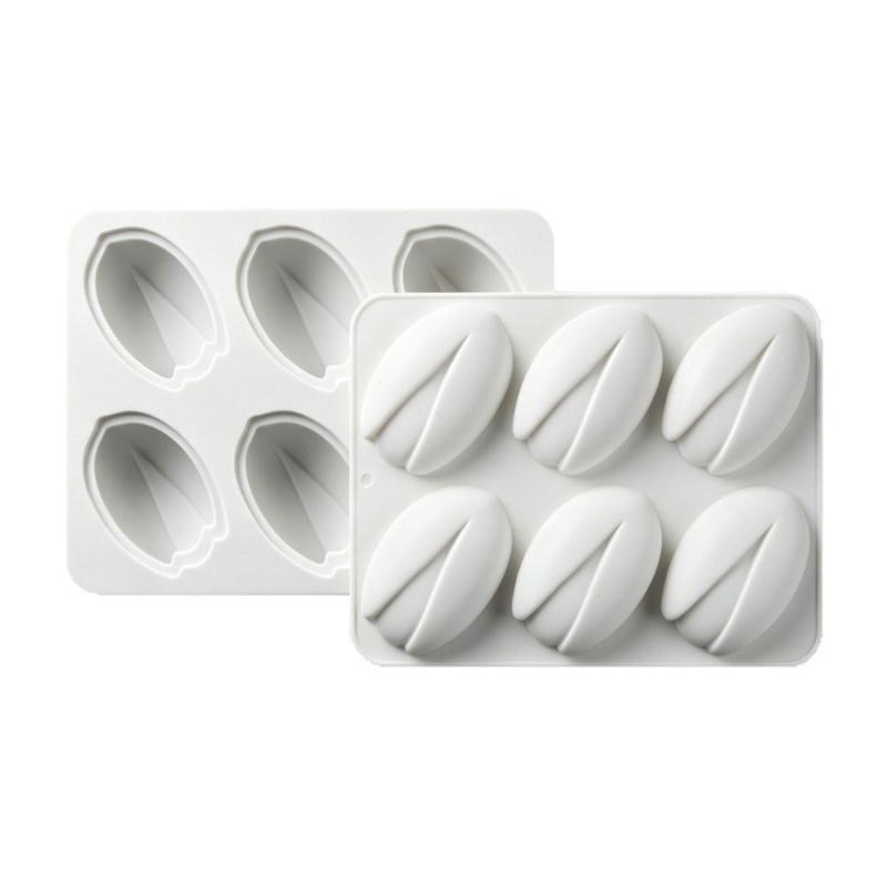Chocolate Treat Tray with 6 Nut Shell Cavities, Flexible Baking Form for Table Service, Dessert Display, Daily Use, and Creative Serving Presentation