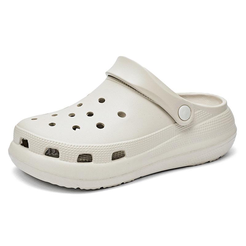 Men's Hole Shoes Are Odorless, Slip Resistant, and Non Abrasive, with Thick Soles for Wearing Slippers and Couple Summer Sandals