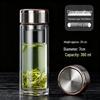 High-Temperature Resistant Double-Layer Printed Borosilicate Glass Tea Cup