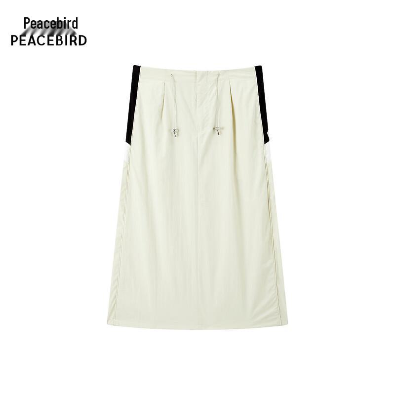 Peacebird Women s High-Waist Colorblock Cargo Midi Skirt L