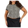 BRAVE SOUL Womens/Ladies Leopard Print Cropped Plus T-Shirt