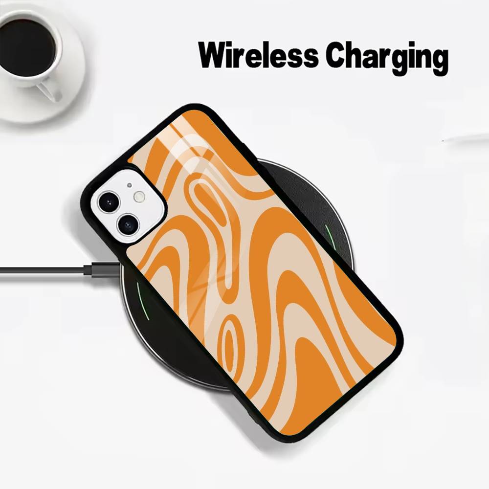 Abstract -FluidWavy Pattern Phone Case For IPhone17 16 15 14 13 12 11  Pro Max 16/15/14Plus Wireless Charger Cover Funda