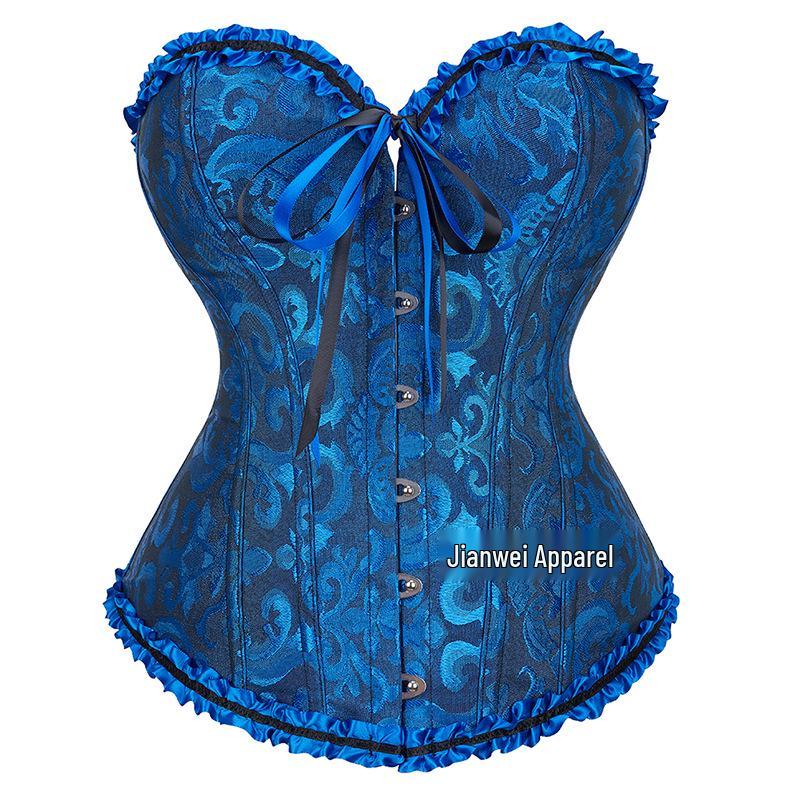 Jacquard Lace Fishbone Corset: Party-Style Shaping Top