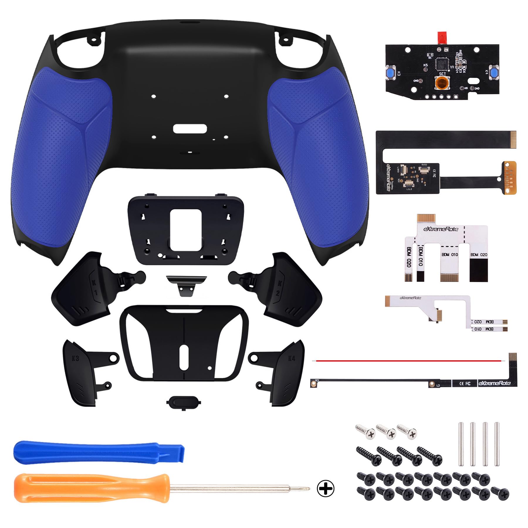 

eXtremeRate Programmable Back Paddle Plastic RISE4 Remap Kit Сумісний із контролером PS5 Сумісний із контролером PS5 із платою оновлення та синій