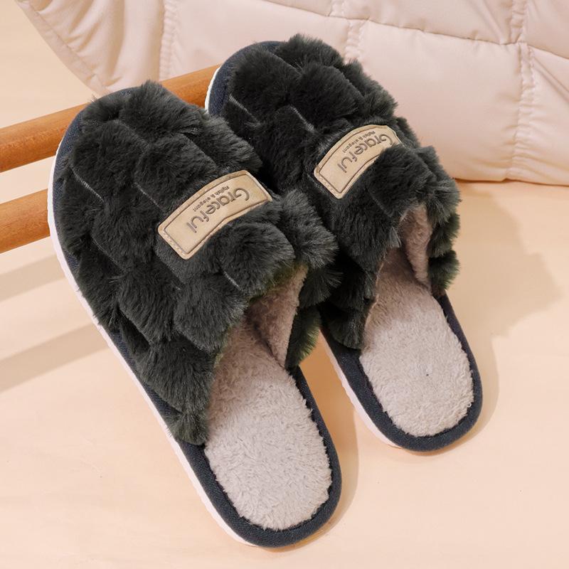 New Home Slippers, Thick-soled Warm and Anti-slip Cotton Slippers for Home Use