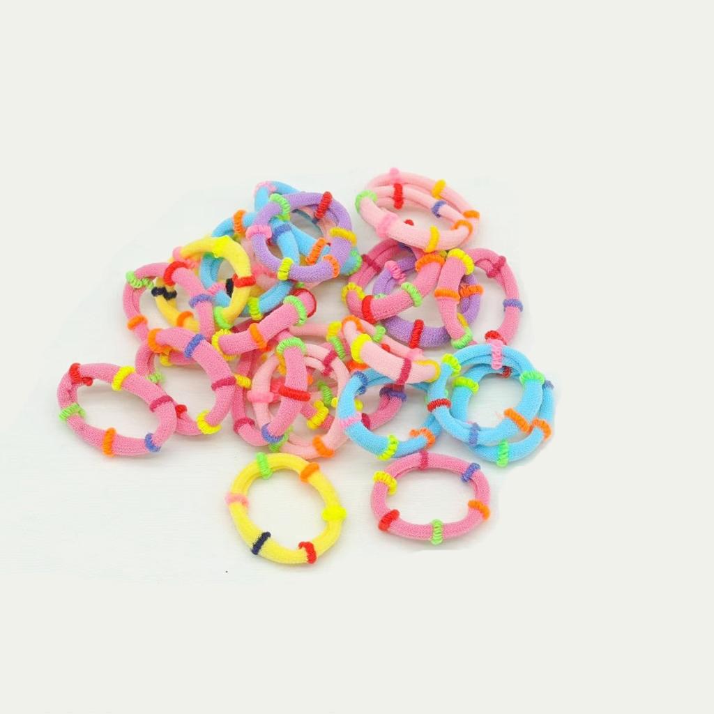 150pcs Children Candy Color Hair Bands for Baby Girls Lovely Scrunchies Rubber Band Kids Soft Elastic Sweet Hair Accessories