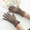 Full Finger  Gloves Thickened Winter Mittens Temperament Suede Velvet  Gloves  Ladies