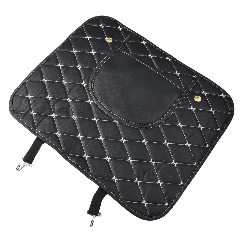 Back Seats Half Scratch And Wear Resistance Storage Design Waterpro Back Seats PU Leather Cover Back Seats White Line