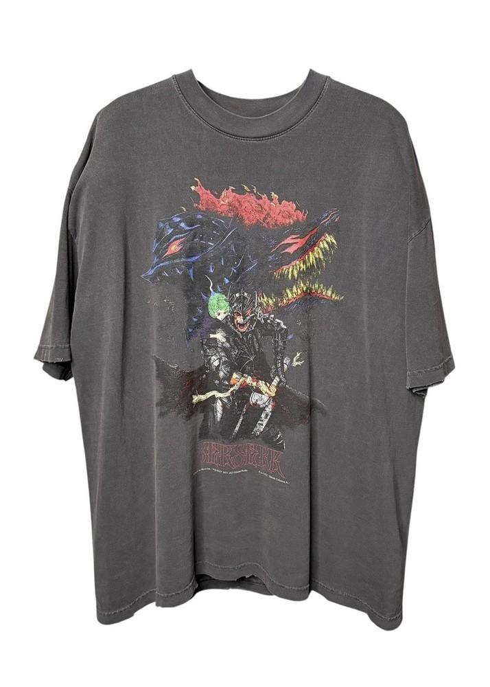 Berserk #039Guts#039 Anime Classic Style Black Short Sleeve Unisex Shirt S5XL WA1735 Unisex T-Shirt XL