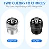 Box High quality Aluminum Wheel Tire Valve Stem Caps Airtight Covers For Toyota Camry RAV4 Hilux Prius Corolla Yaris
