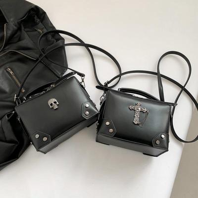High-End Women's Crossbody Bag - 2025 Skull Rivet Motorcycle Style