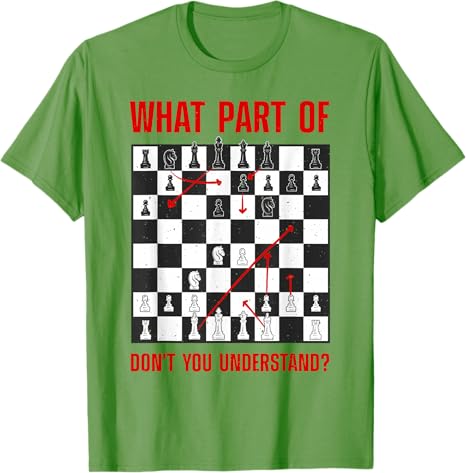 Cool Chess Novelty Unisex Kids Board Game Chess Player TShirt Best Chess Gift Idea with What Part of Dont You Understand Tees
