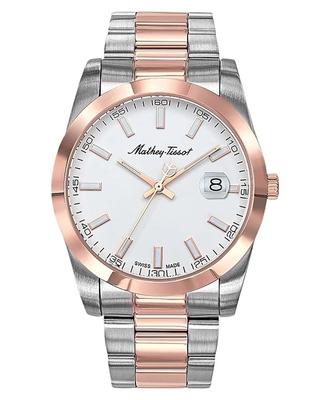 Zegarek męski Mathy I Two-Tone Stainless Steel White Dial Quartz H450RA