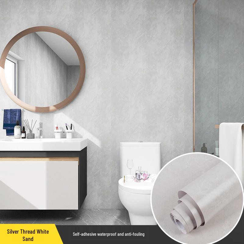 3D Marble Wall Sticker: Self-Adhesive, Oil-Proof, Thickened Decor for Bathroom, Kitchen, Wardrobe