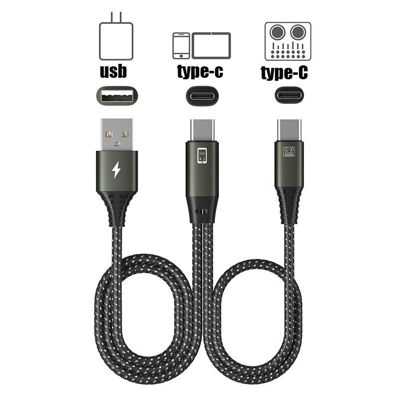 Otg Adapter Cable Data Charging Cord Type-c Audio Converter Cable For Microphone Live Sound Card 1.5