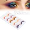 5 Pairs Colorful Eyelashes 6D Gradient Long Curled Soft Colored False Eye Lashes for Halloween Christmas Stage Show