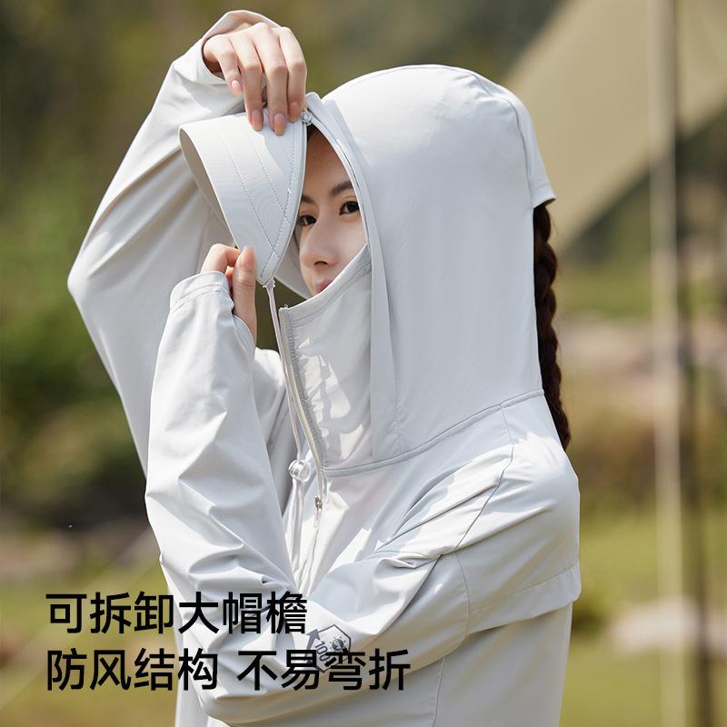 Wenhouu cold silk cool sunscreen clothing upf100 + women's sunscreen jacket men's fishing sunscreen clothing UV protection