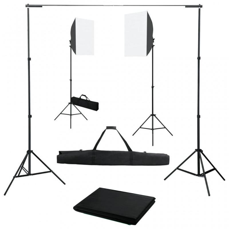 Day and Night - Day and Night Photo Studio Kit with Softbox Lights and Background