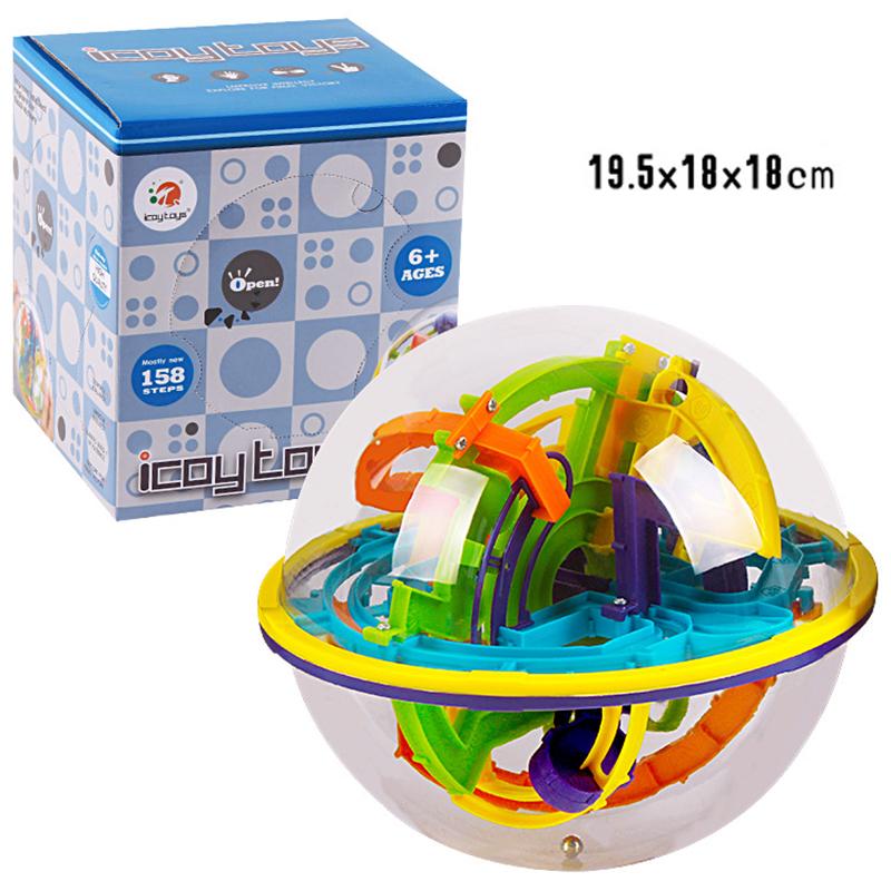Magic Intellect Ball 3D Maze Toys Montessori Brain Burning Ball Rolling Puzzle Games Logic Thinking Balan Educational Toy Gift