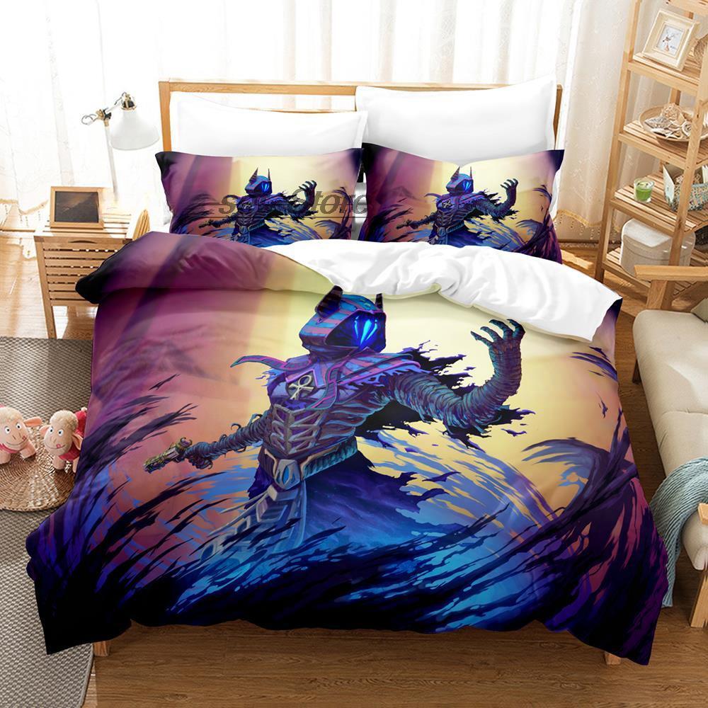 Spill VALORANT Omen Sengetøy Sett Enkelt Twin Full Queen King Size Sengesett Voksen Barn Soverom Dynetrekk Sett Anime Laken Sett