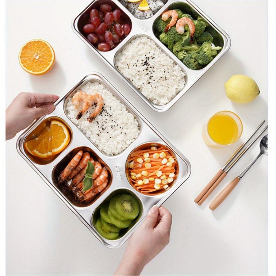 Mess Hall Divider Plate Lunch Container, Prevents Mixing of Sauces and Foods, Suitable for Daily Use, Reusable and Recyclable